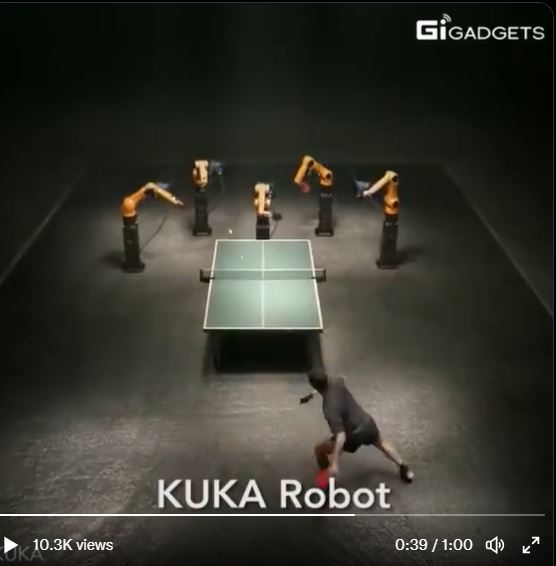Could you beat this robotic ping pong player?