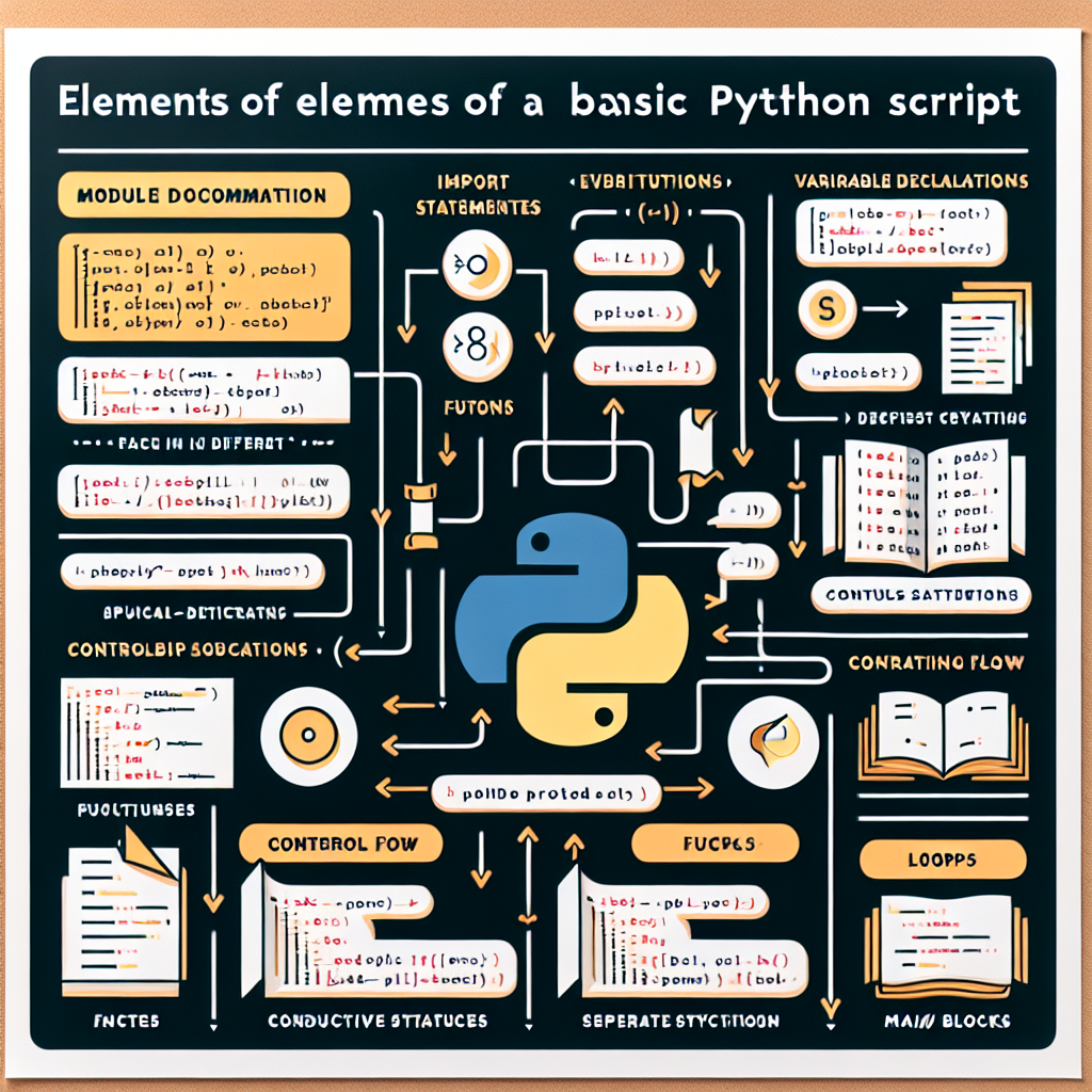 What are the basic components of a Python script?